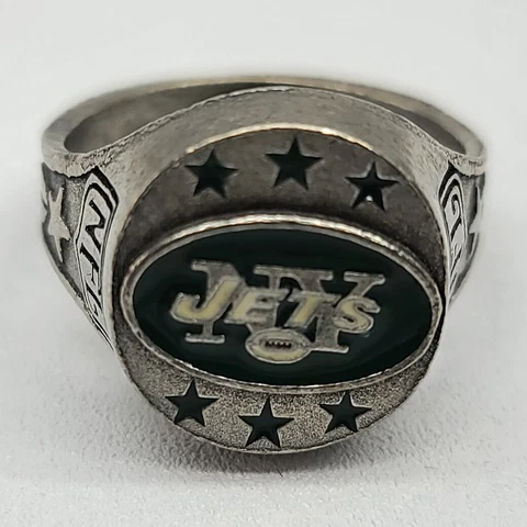 ⭐ New York Jets NFL Football Pewter Souvenir Collector Ring Cover