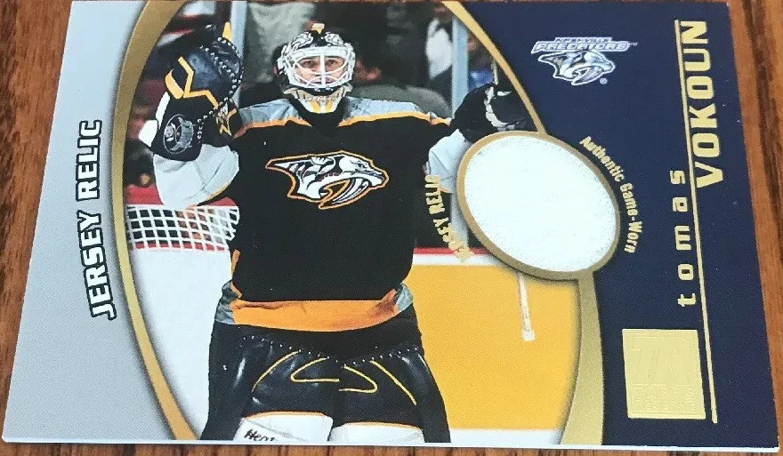 2001-02 Topps Reserve Jerseys Tomas Vokoun TR-TV Nashville Predators - Image 1 of 2