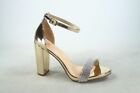 NEW Women's Color  Open Toe Ankle Strap Chunky Heel Dress Sandal Shoes