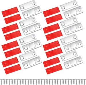 8 Packs Door Magnets Door Catches Self Adhesive Catches for Cupboard Wardrobe - Picture 1 of 6