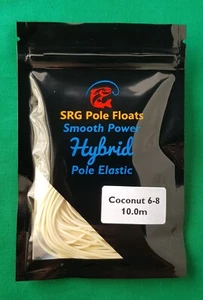10 Metre Pack of High Quality Hybrid Pole Elastic - Coconut 6-8 (Diameter 1.4mm) - Picture 1 of 1