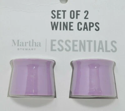 Juego de 2 tapas de vino Martha Stewart Essentials, púrpura Foto 1 de 2