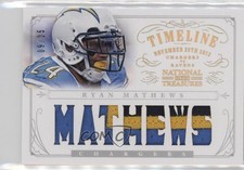 2013 National Treasures Timeline Materials Player Name Prime /25 Ryan Mathews