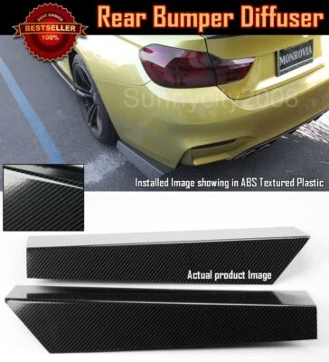 Pair 21" Bumper Carbon Effect Apron FIn Splitter Diffuser Valence For  Dodge - Image 1 of 4