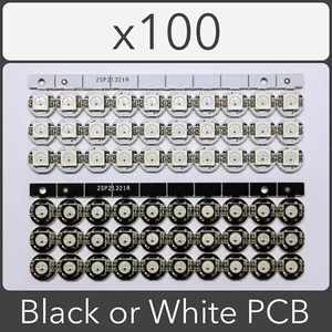x100 WS2812B PCB 5050 SMD Addressable Digital RGB LED 4 pin Chip 5V Black White - Picture 1 of 7