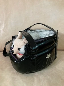 KARLIE Flamingo Borsa per Cani XS Nera 24x18x16 CON Cane Giocattolo (Batteria) - Foto 1 di 9