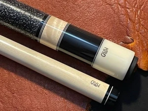 Carl Giuli Custom 4 Point Pool Cue. Flame Veneers. With Maple Shaft. - Picture 1 of 6
