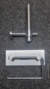 Set Papierhlater Edelstahl und Ersatz Toilettenpapierhalter - Bild 1 von 5