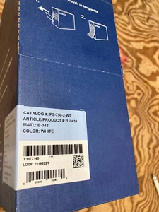 BRADY PS-750-2-WT PERMASLEEVE HEAT SHRINK WIRE AND CABLE LABELS, .750 DIA NEW! - Picture 1 of 3
