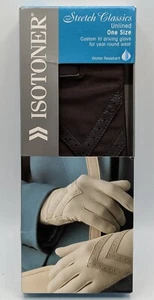Vintage Isotoner Stretch Classic Unlined BROWN Women's One Size Gloves - Picture 1 of 5