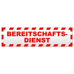 Bereitschaftsdienst gestreift Magnetschild Schild magnetisch - Picture 1 of 25