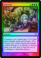 Overrun FOIL 10th Edition HEAVILY PLD Green Uncommon MAGIC MTG CARD ABUGames