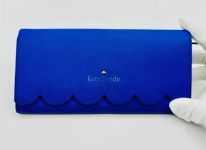kate spade New York Blue / Green Saffiano Leather Wallet Card Holder, Mini Purse - Picture 1 of 8