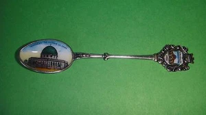 Grand Tour 1900' Souvenir Spoon Enamel On Silver 800 Mosque of OMAR And EL AKSA - Picture 1 of 12