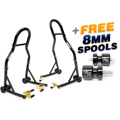 Suporte de elevação duplo dianteiro+traseiro para motocicleta - com carretéis para Honda CBR954RR 2002-2003 - Imagem 1 de 4