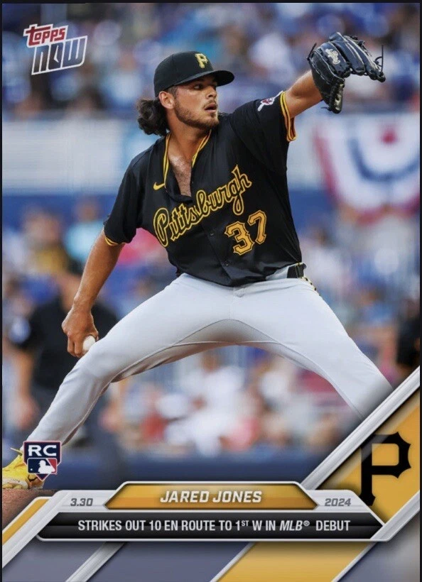 2024 Topps NOW RC Strikes Out 10 1st Win 3.30.24 JARED JONES Digital - Image 1 of 1