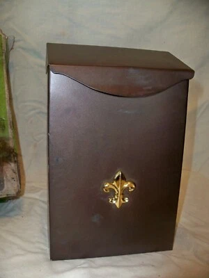 Caixa de correio Gibraltar clássica de parede porta postal aço galvanizado bronze - Imagem 1 de 4