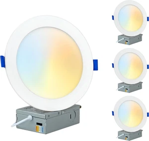 4-Pack 6-Inch 2700K-6000K 5CCT 12W LED Color Selectable, Heavy Duty Ultra-Thin R - Picture 1 of 6