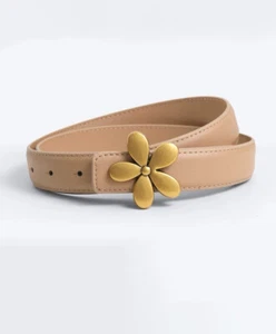 Floral black Leather Belt Versatile Business Casual fashion popular Jeans Dresse - Picture 1 of 9