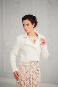 Bridal Jacket For Winter Wedding Dress SIZE M Wedding Coat for Bridesmaids - Picture 1 of 5