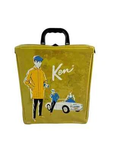 Estuche Barbie Ken cola de caballo Mattel 1962 vintage con caja de accesorios raro amarillo - Imagen 1 de 7
