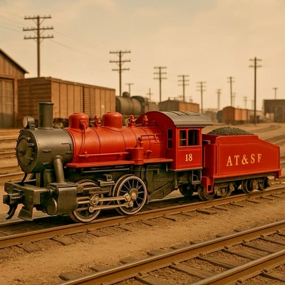 IHC 8002 0-4-0 AT&SF SWITCHER ROAD# 18 W/Tender-Runs Great/TESTED/VIDEO - Image 1 of 4