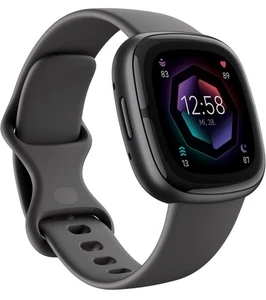 Fitbit Sense 2 Smartwatch ECG GPS Shadow Grey / Graphite S/L Bands NEW - Picture 1 of 5