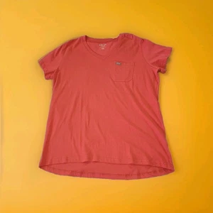 Ariat Rebar Damen XL Baumwolle stark V-Ausschnitt Kurzarm T-Shirt rosa rot neu ohne Etikett - Bild 1 von 14