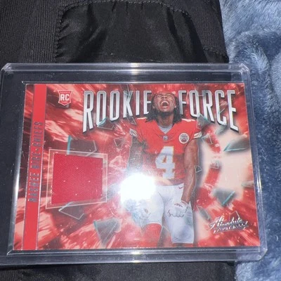2023 Panini Absolute Football Rashee Rice / Rookie Force Patch Chiefs #RF-17 RC - Image 1 of 3