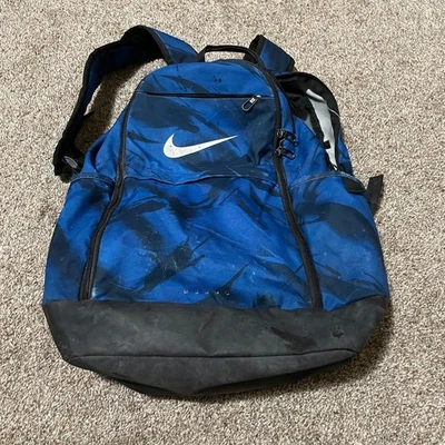 Nike Mochila Azul Negro Camuflaje Estampado Gráfico Escuela Viaje Laptop Bolso Foto 1 de 4