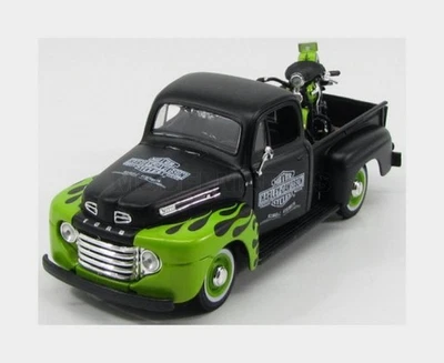 MAISTO 32171G FORD USA - F-1 PICK-UP CUSTOM HARLEY-DAVIDSON 1948 + MOTORCYCLE HA - Immagine 1 di 2