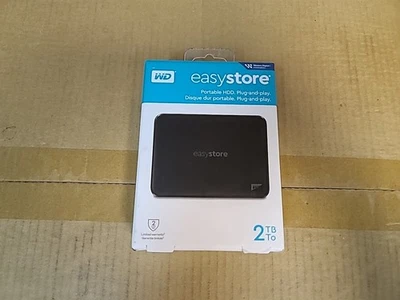 Brand New Sealed WD - Easystore 2TB External USB 3.0 Portable Hard Drive - Black - Image 1 of 4