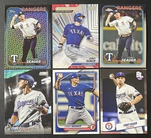 6 Card Baseball Lot Corey Seager Texas Rangers Insert , Parallel , Chrom & More - Picture 1 of 6