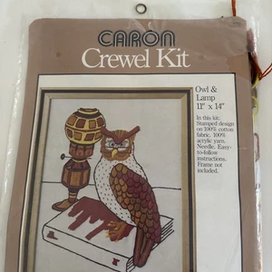 Kit de aguja vintage Caron Owl Crewel - Imagen 1 de 5