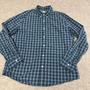 Camisa American Eagle Para Hombre Grande Calce Clásico Verde Azul A Cuadros Algodón Abotonado - Imagen 1 de 9