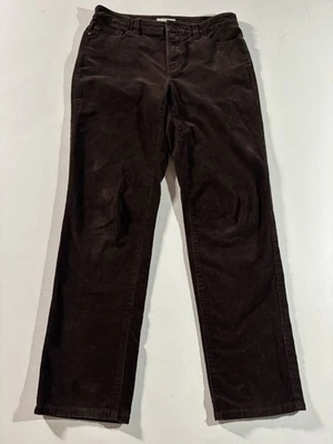 Pantalones de pana marrón Charter Club para mujer Lexington rectos 4P suaves Foto 1 de 4