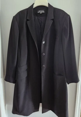 Abrigo negro anexo esquina informal talla 26W Foto 1 de 4