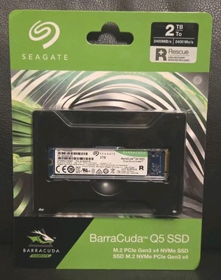 Seagate Barracuda Q5 2TB Internal SSD - M.2 NVMe PCIe Gen3 ×4, 3D QLC New Sealed - Image 1 of 4