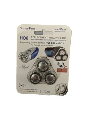 3pz TESTINE RASOIO corpo lame coltelli compatibili con PHILIPS HQ6 doppio anello - Immagine 1 di 2