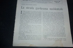 # ARTICOLO : LA STRADA GARDESANA OCCIDENTALE 1929 - Imagen 1 de 1