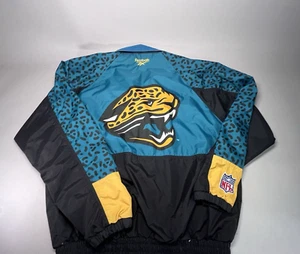 Vintage 90s Reebok NFL Pro Line Windbreaker Jacket Jacksonville Jaguars Football - Picture 1 of 7