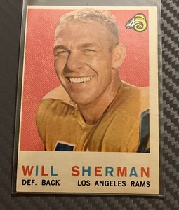 1959 Topps Will Sherman #127 Los Angeles Rams