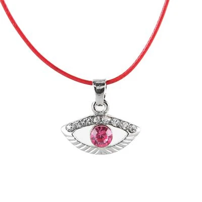 MA.CHICHA ROUGE Collier contre MAUVAIS ŒIL AMULETTE CRYSTAL Bijoux Porte-Bonheur Kabbale