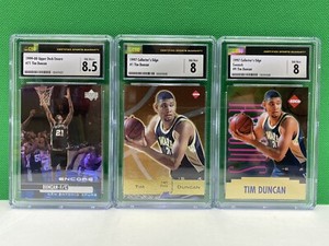 1997 Collector's Edge Swoosh Tim Duncan Rookie (3) RC CSG 8.5 8 NM MT