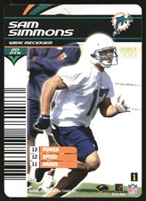 2002 NFL Showdown First and Goal #143 Sam Simmons Rookie Card