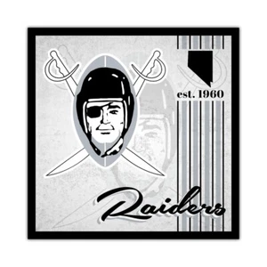 Las Vegas Raiders NFL Fan Creations Throwback 10" x 10" Album Design Wood Sign - Picture 1 of 1