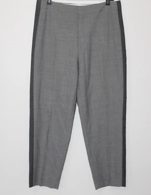 Club Monaco Womens Grey Side Striped Wool Blend Ankle Dress Pants 10 - Image 1 of 4