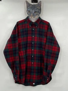 Vintage Pendleton Pure Virgin Wool Flannel Button Up Shirt Made In USA, Size L - Picture 1 of 7