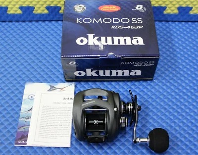 Okuma Komodo SS Low Profile Baitcast Reel With SHORT Power Handle KDS-463P - Image 1 of 4