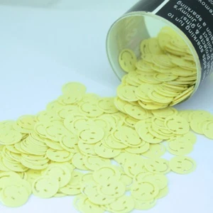 Confetti Smiley Face Yellow - 2 Sizes  - 2 Pchs or 1/2 lbs - FREE SHIP - Picture 1 of 16